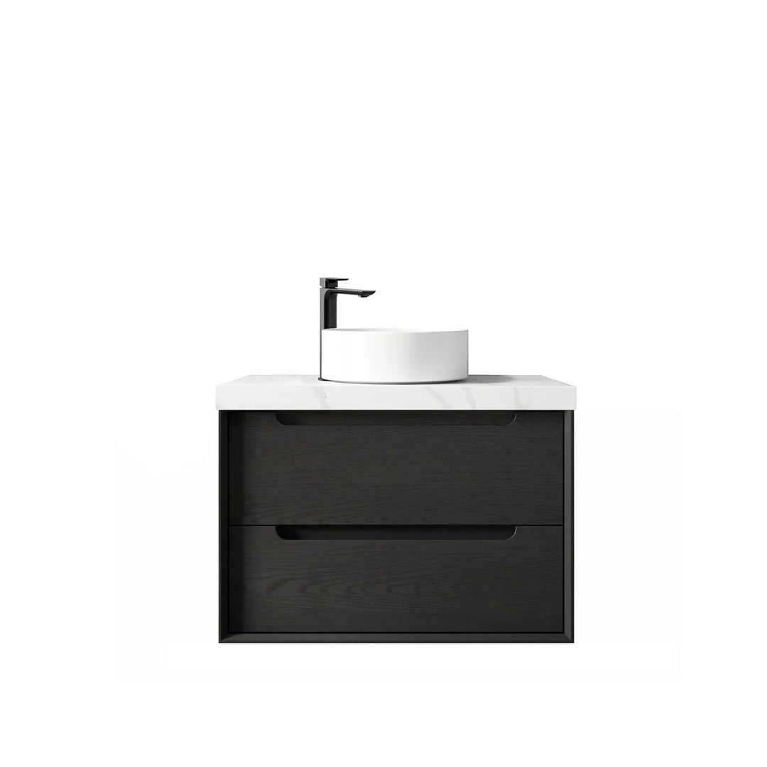 Byron 750mm Black Oak Wall Hung Vanity