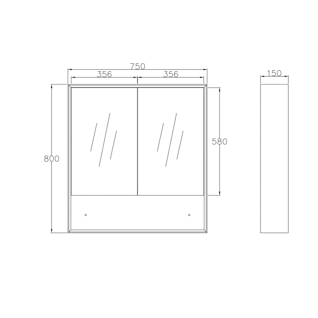 Byron 750x800 Natural Oak Shaving Cabinet – Elegant Wall-Mounted Design with Soft Closing Doors