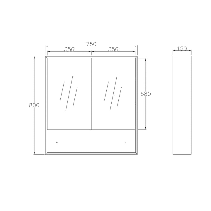 Byron 750x800 Natural Oak Shaving Cabinet – Elegant Wall-Mounted Design with Soft Closing Doors