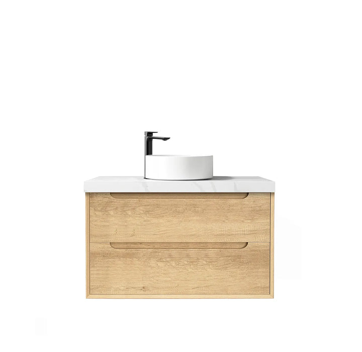 Byron 900mm Natural Oak Wall Hung Vanity