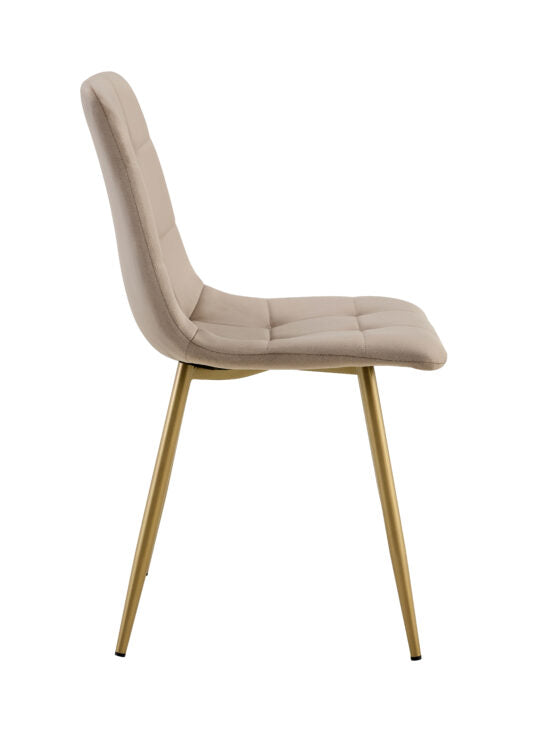 Fiore Dining Chair Beige/Gold