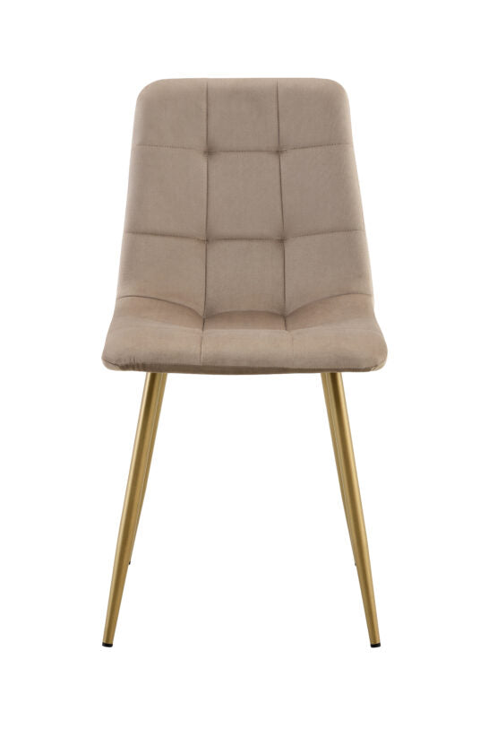 Fiore Dining Chair Beige/Gold