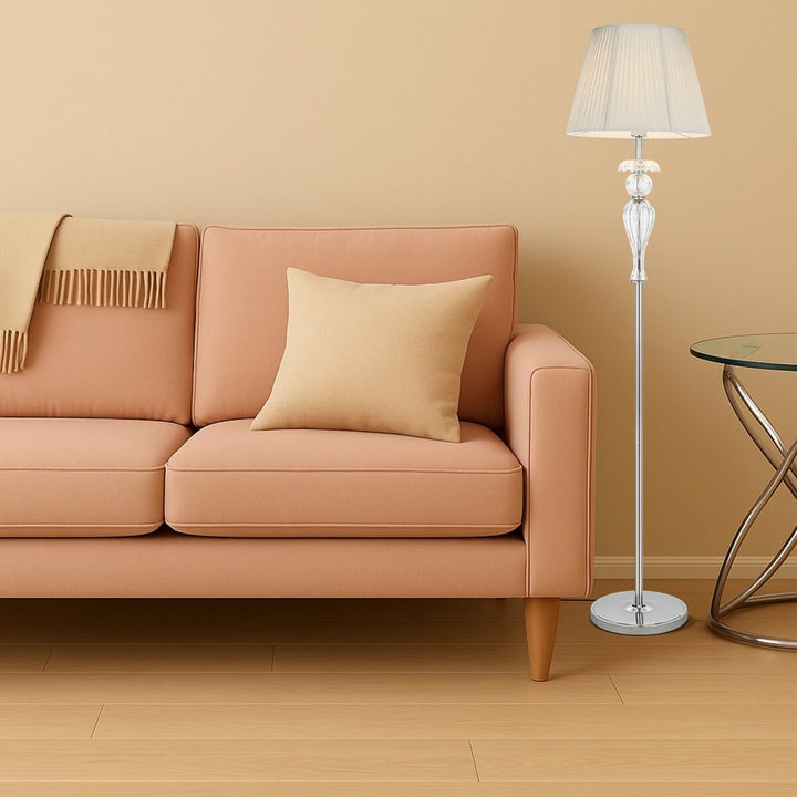 Cadiz Floor Lamp Base Only in Antique Gold or Chrome