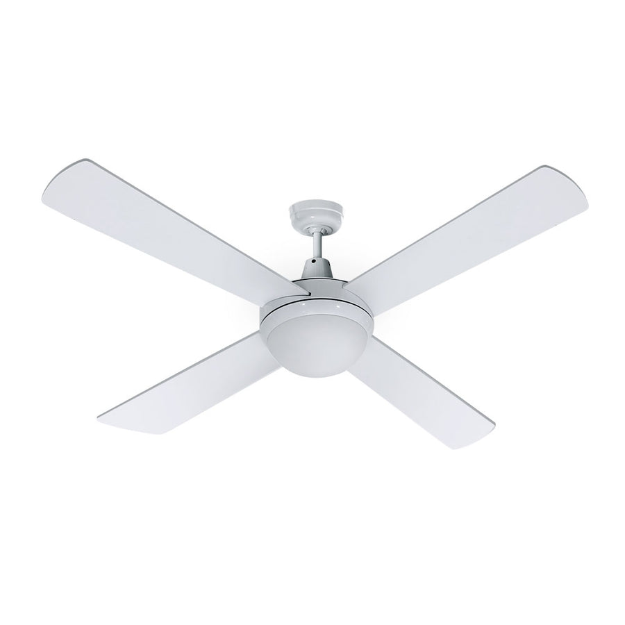 Devanti 52'' Ceiling Fan with AC Motor, Light, and Remote Control, White – Pilbara Bathroom Warehouse Perth and regional Western Australia