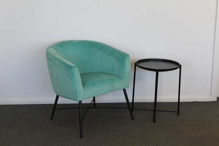 Crewe Accent Chair Aruba Blue Velvet