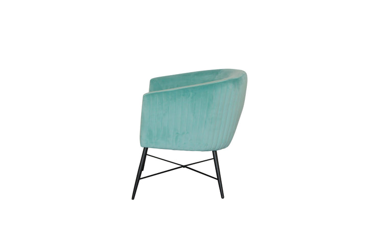 Crewe Accent Chair Aruba Blue Velvet