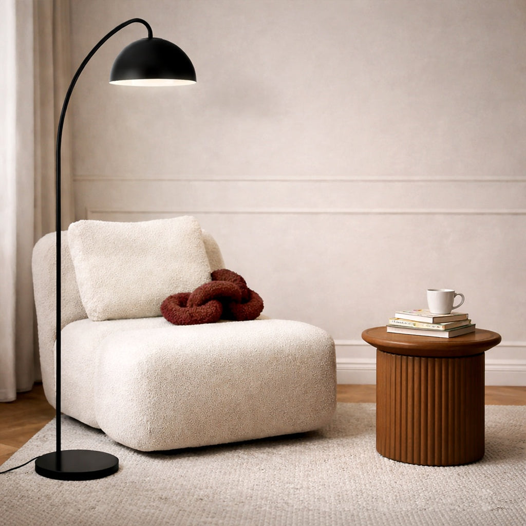Charm Floor Lamp in Black, Taupe or Vintage Brass