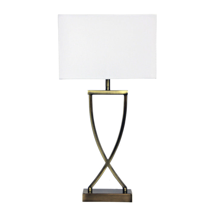CHI Antique Brass & Chrome Bedside Lamp
