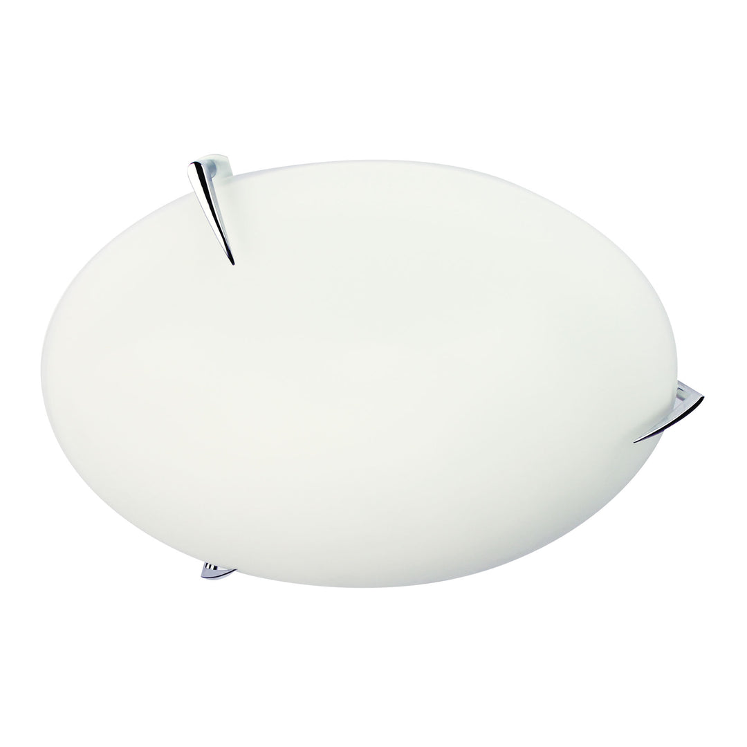 CLAW 30 Matt Opal Glass Ceiling Light with Chrome Clips