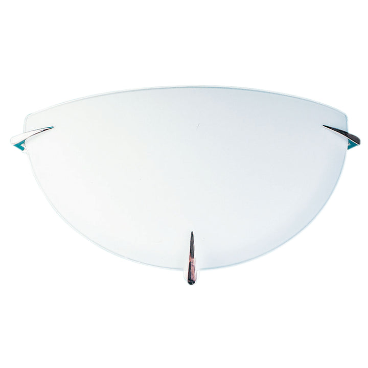 CLAW WALL 30cm Matt Opal Glass Wall Light with Chrome Clips