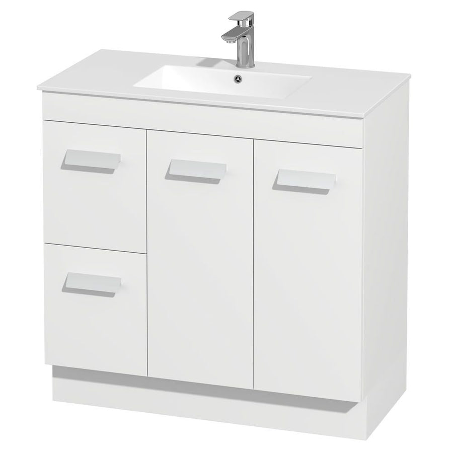 Erin 75cm PVC Left-Hand Drawer Vanity Cabinet Only – Pilbara Bathroom Warehouse Perth WA