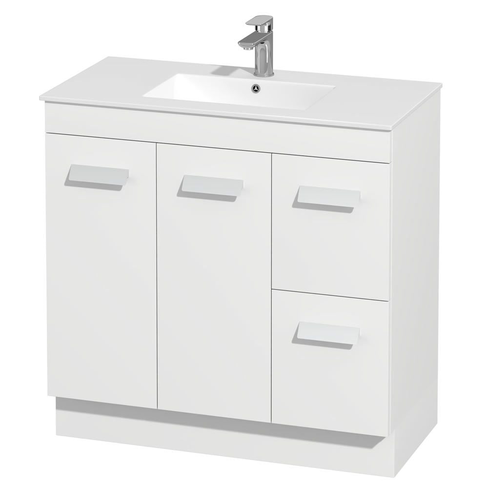 Erin 75cm PVC Right-Hand Drawer Vanity Cabinet Only – Pilbara Bathroom Warehouse Perth WA