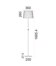 Crecer Adjustable Floor Lamp in Black/Brass, White/Brass or White/Chrome