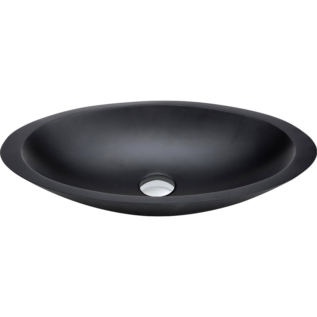 Bahama Solid Surface Above Counter Basin, Matte Black - Pilbara Bathroom Warehouse Perth and regional Western Australia