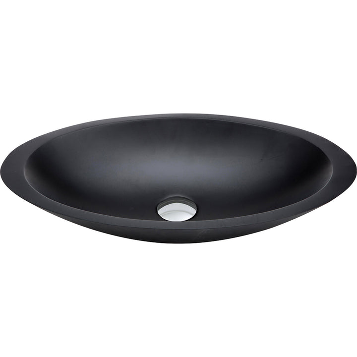 Bahama Solid Surface Above Counter Basin, Matte Black - Pilbara Bathroom Warehouse Perth and regional Western Australia