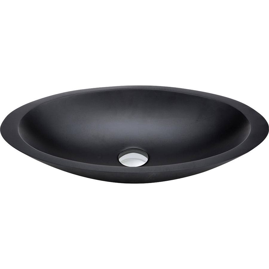 Bahama Solid Surface Above Counter Basin, Matte Black - Pilbara Bathroom Warehouse Perth and regional Western Australia