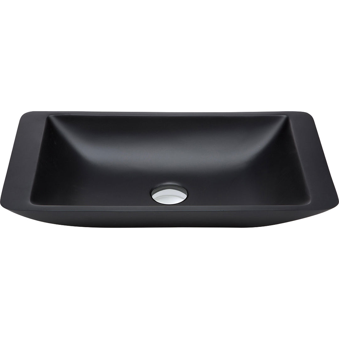 Classique 600 Solid Surface Above Counter Basin, Matte Black - Pilbara Bathroom Warehouse Perth and regional Western Australia