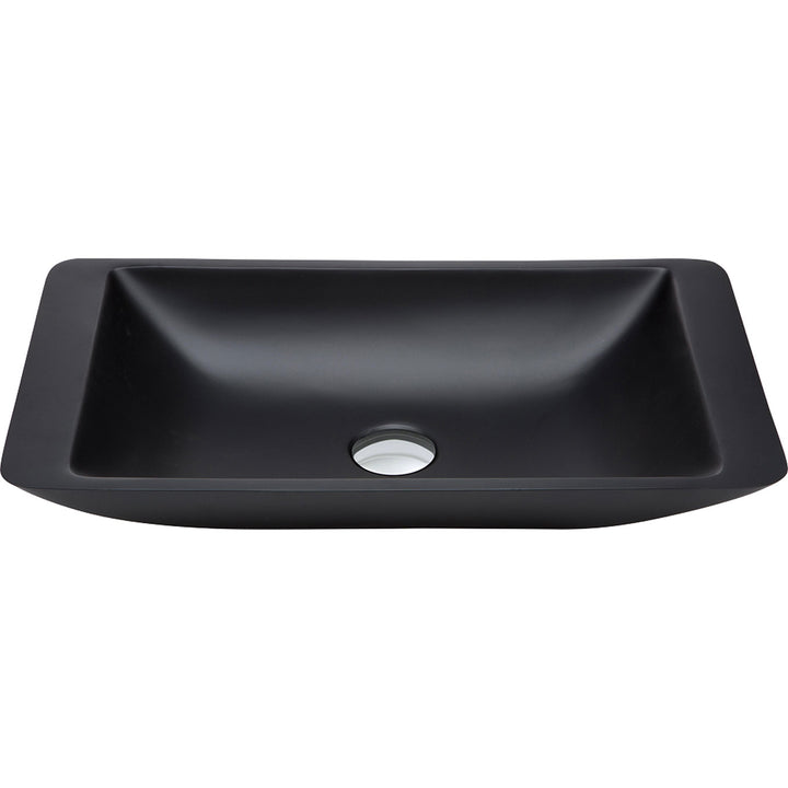 Classique 600 Solid Surface Above Counter Basin, Matte Black - Pilbara Bathroom Warehouse Perth and regional Western Australia