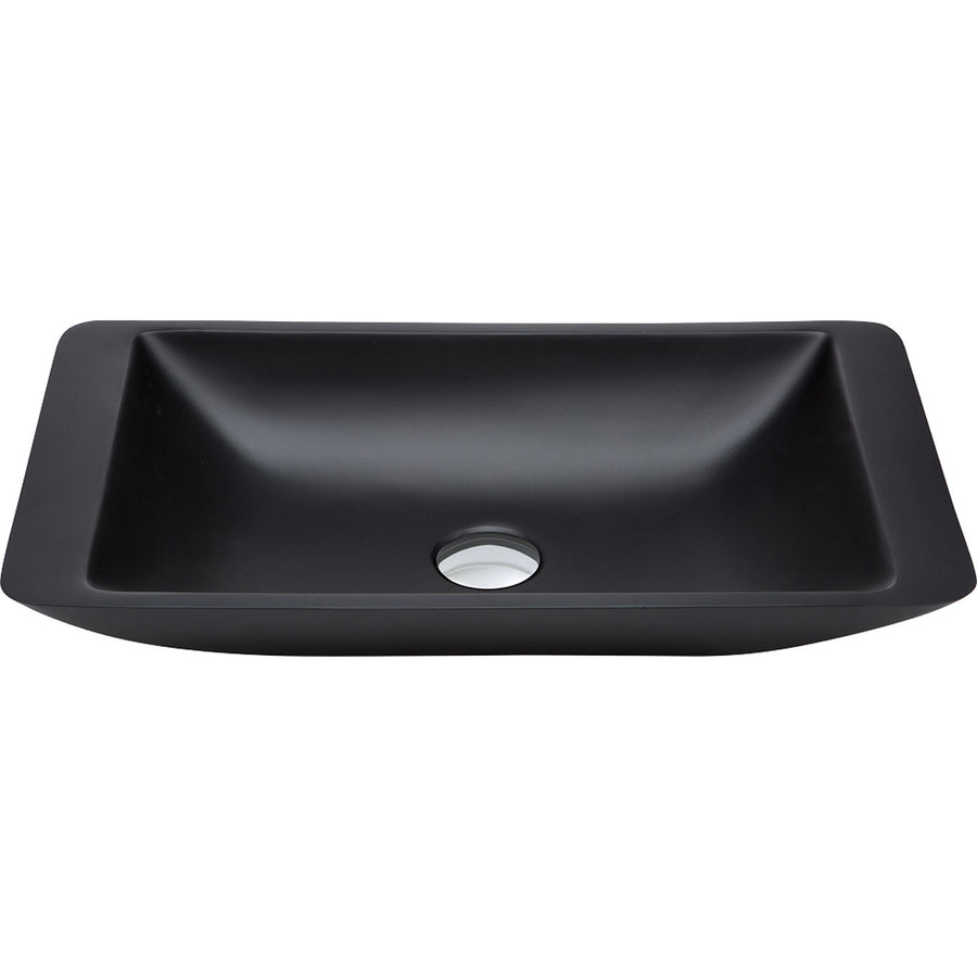 Classique 600 Solid Surface Above Counter Basin, Matte Black - Pilbara Bathroom Warehouse Perth and regional Western Australia