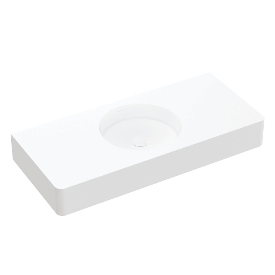Encanto 1000 Solid Surface Wall Basin, No Tap Hole - Pilbara Bathroom Warehouse Perth and regional Western Australia