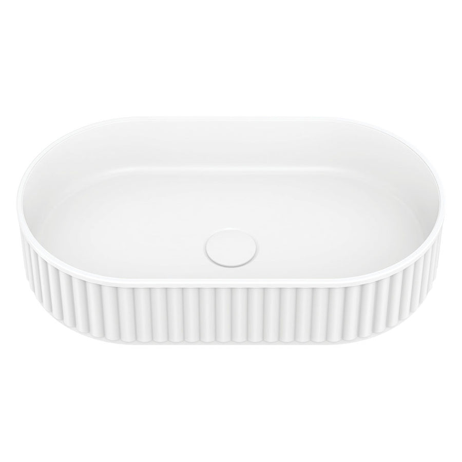 Minka Pill Solid Surface Above Counter Basin, Matte White - Pilbara Bathroom Warehouse Perth and regional Western Australia