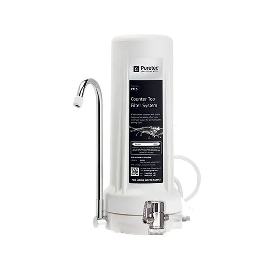 Puretec CT15 Portable Benchtop Water Filter | Premium Countertop Filtration System