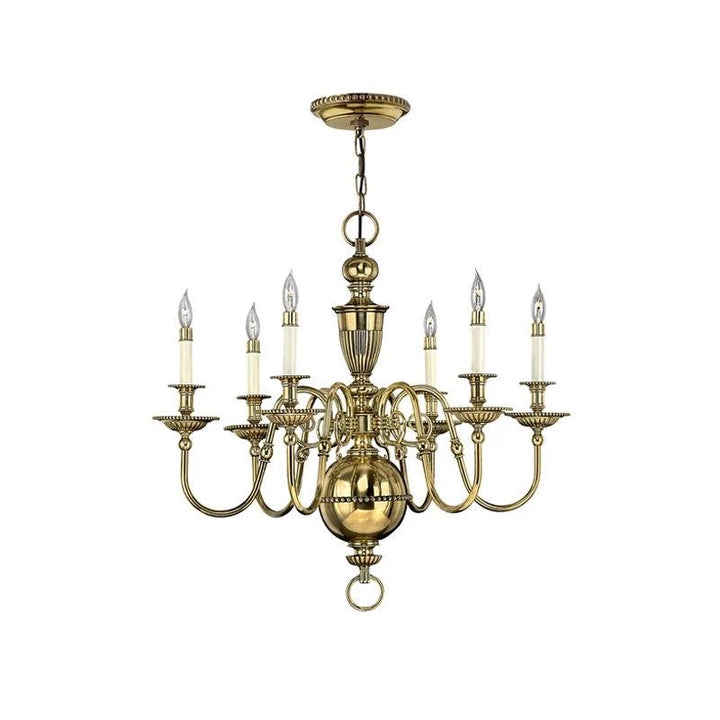 Cambridge Chandelier E14 in Burnished Brass (6Lt/15Lt/25Lt)