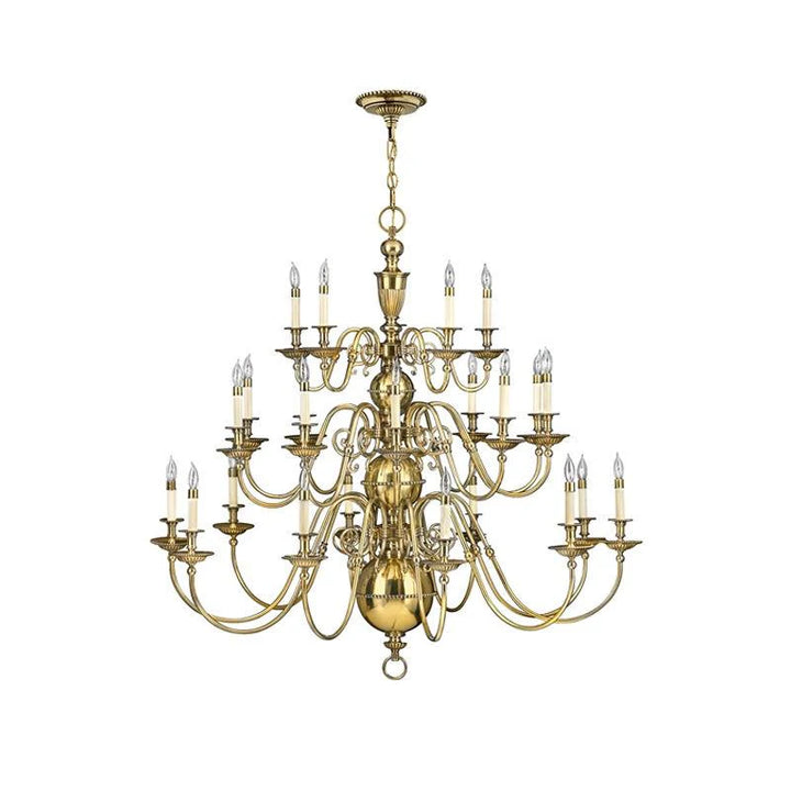 Cambridge Chandelier E14 in Burnished Brass (6Lt/15Lt/25Lt)