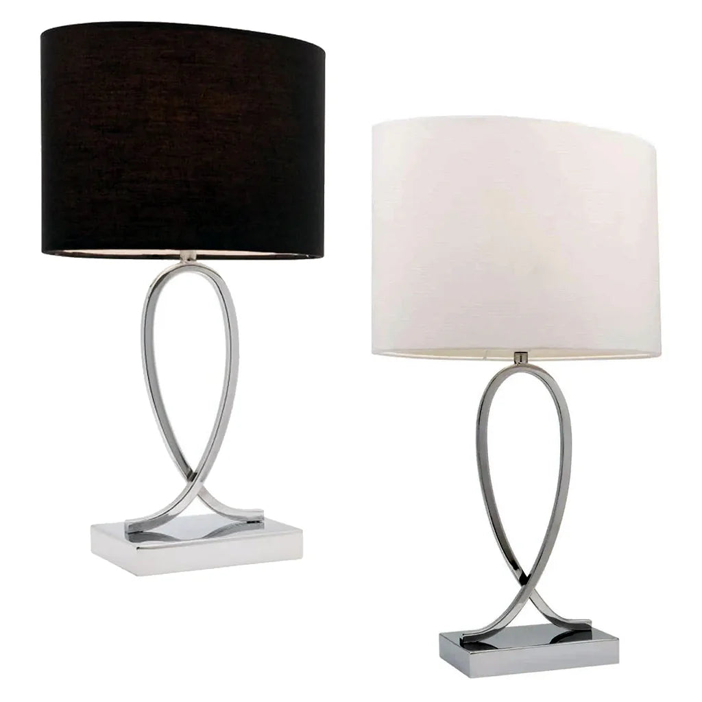 Campbell Touch Table Lamp - Small in Black or White Shade