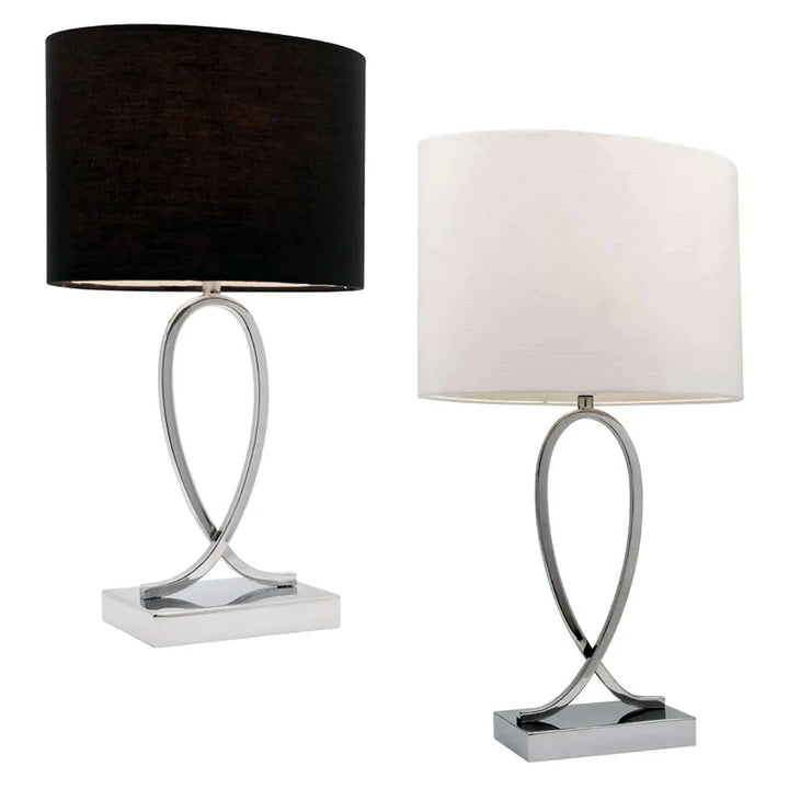 Campbell Touch Table Lamp - Small in Black or White Shade