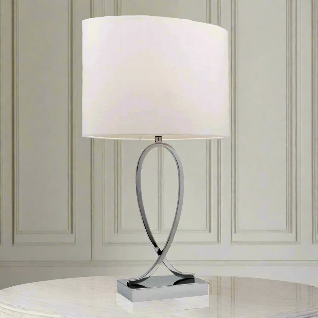 Campbell Touch Table Lamp - Small in Black or White Shade