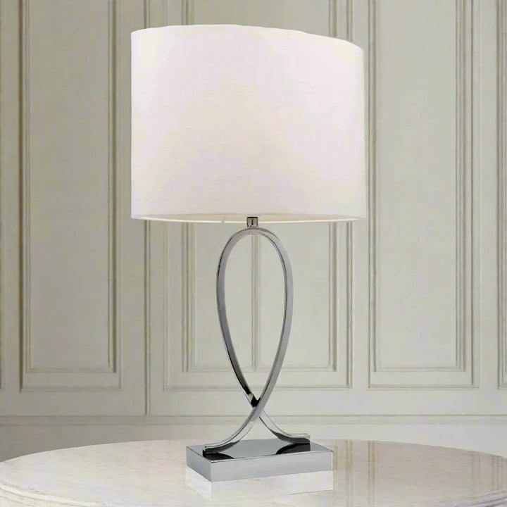 Campbell Touch Table Lamp - Small in Black or White Shade