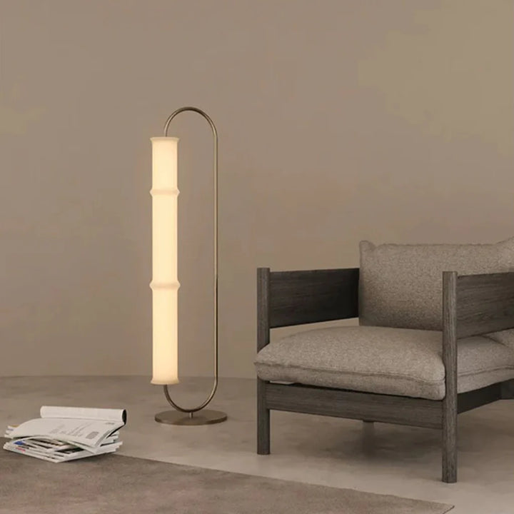 Canna LED Floor Lamp 30W in Matt Black, Aged Gold, or Matt White