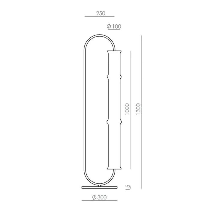 Canna LED Floor Lamp 30W in Matt Black, Aged Gold, or Matt White
