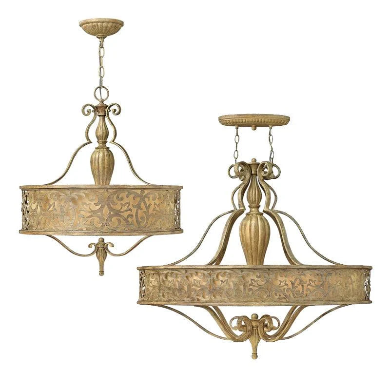 Carabel Chandelier E27 in Brushed Champagne (3Lt/6Lt)