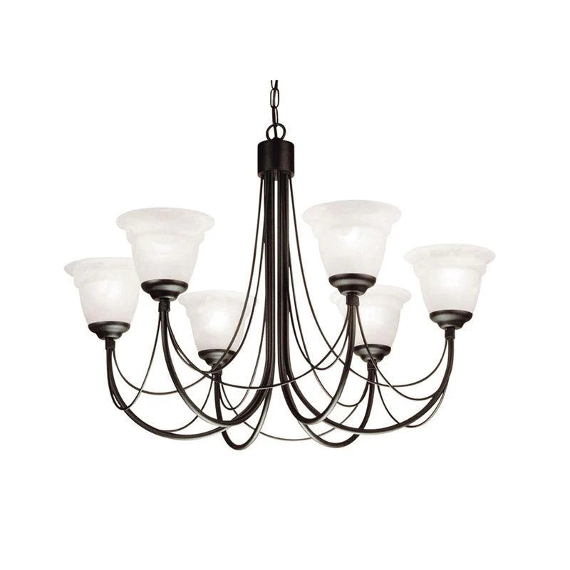 Carisbrooke Chandelier E14 in Black (3Lt/5Lt/6Lt/8Lt/12Lt/18Lt)
