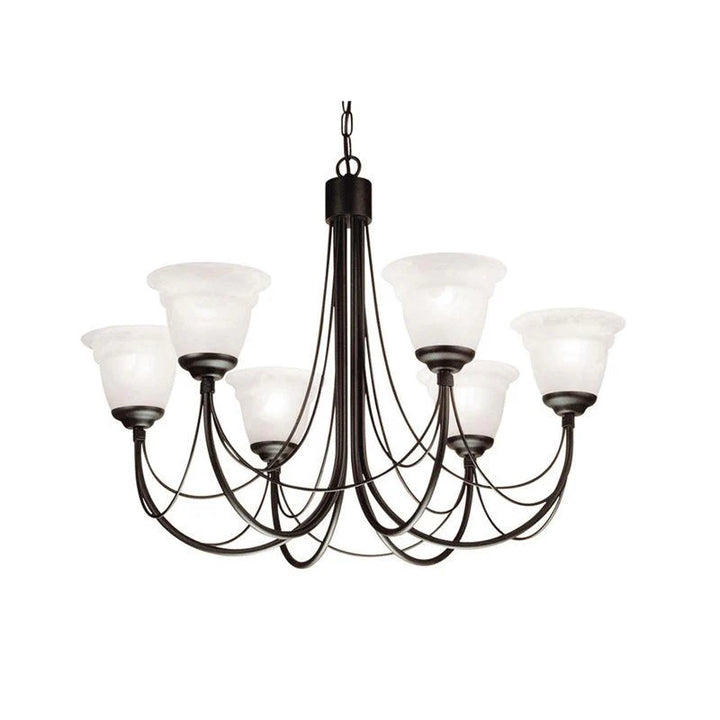 Carisbrooke Chandelier E14 in Black (3Lt/5Lt/6Lt/8Lt/12Lt/18Lt)