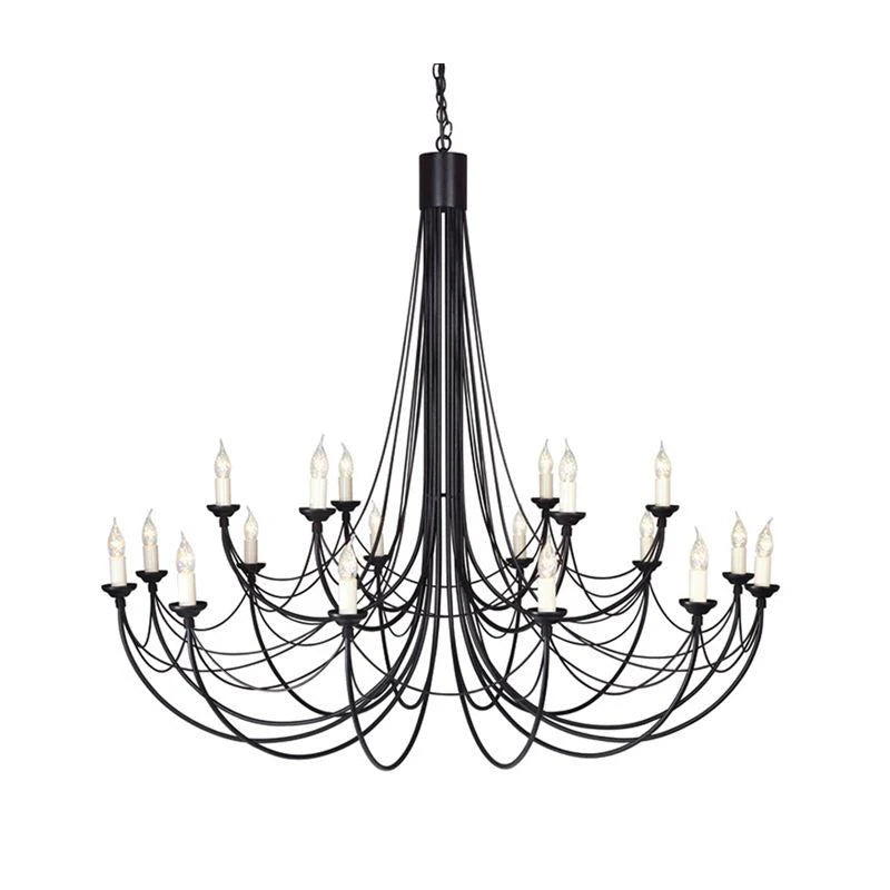 Carisbrooke Chandelier E14 in Black (3Lt/5Lt/6Lt/8Lt/12Lt/18Lt)