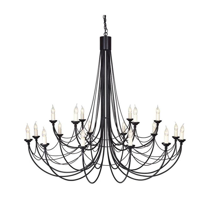 Carisbrooke Chandelier E14 in Black (3Lt/5Lt/6Lt/8Lt/12Lt/18Lt)