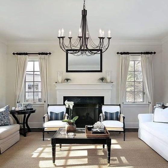 Carisbrooke Chandelier E14 in Black (3Lt/5Lt/6Lt/8Lt/12Lt/18Lt)