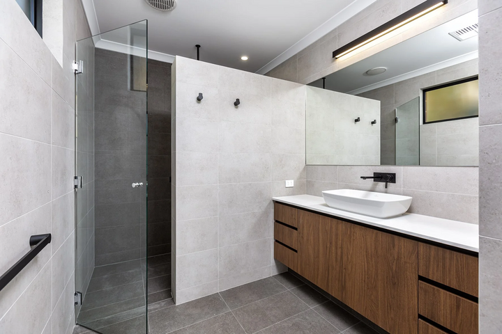 Castella Charcoal Matt 297x600 Porcelain Tiles – Subtle Concrete Look with Anti-Slip Finish