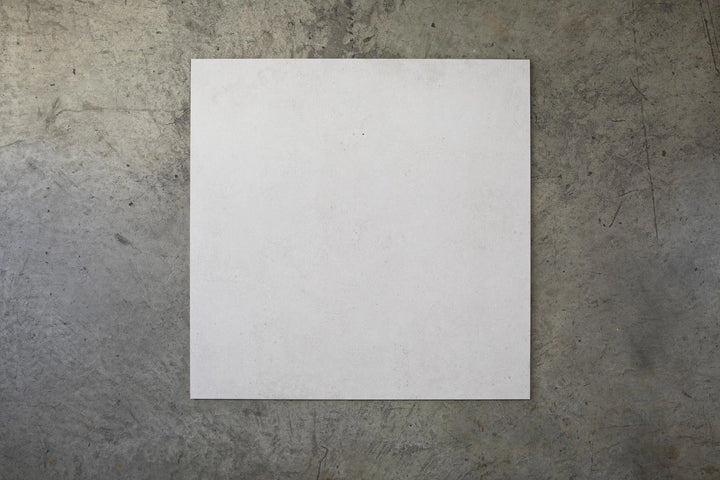 Castella White Matt 600x600 Porcelain Tile – Smooth Matte Concrete Look