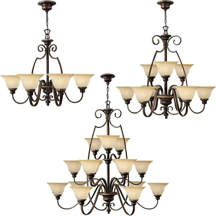 Cello Chandelier in Antique Bronze (6Lt/9Lt/15Lt)