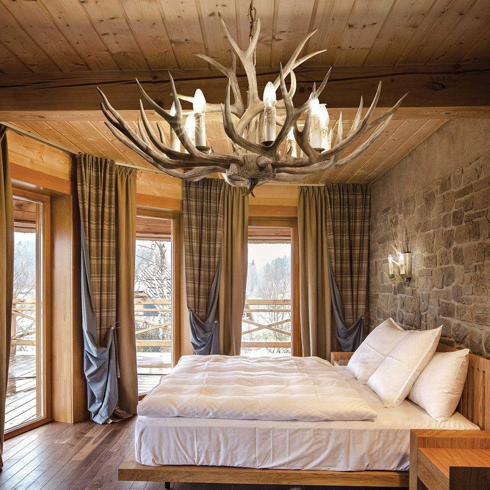 Chalet 8Lt Chandelier in Beige