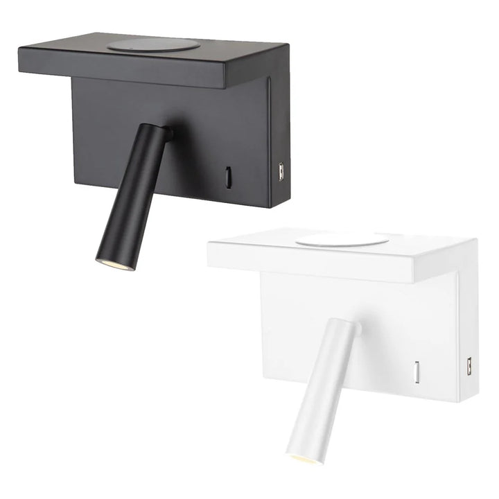 Charge-01 Indoor LED Wall Light with Wireless & USB Charging