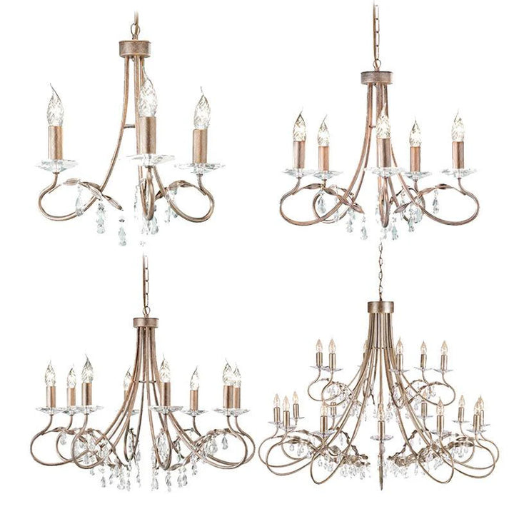 Christina Chandelier in Silver/Gold