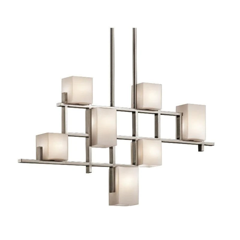 City Lights 7Lt Linear Chandelier in Classic Pewter