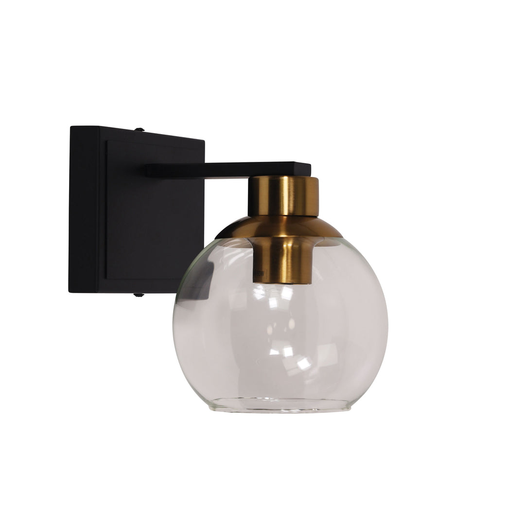 Clayton Single Clear Glass Wall Light