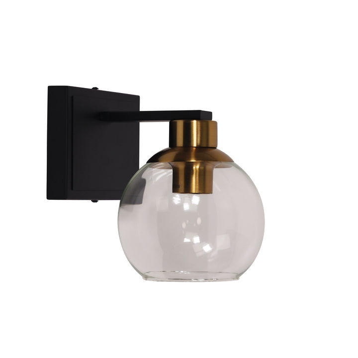 Clayton Single Clear Glass Wall Light