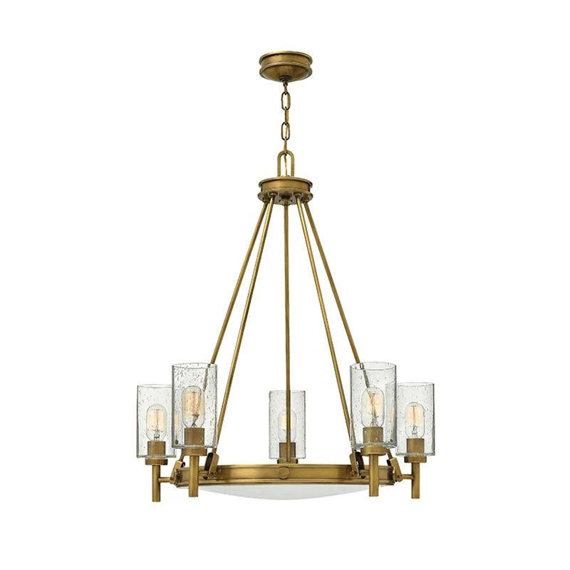 Collier 5Lt Chandelier in Heritage Brass